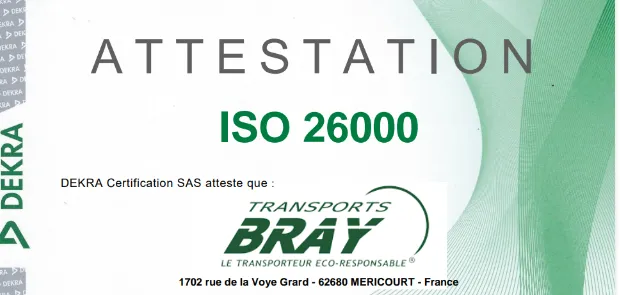 Attestation ISO 26000
