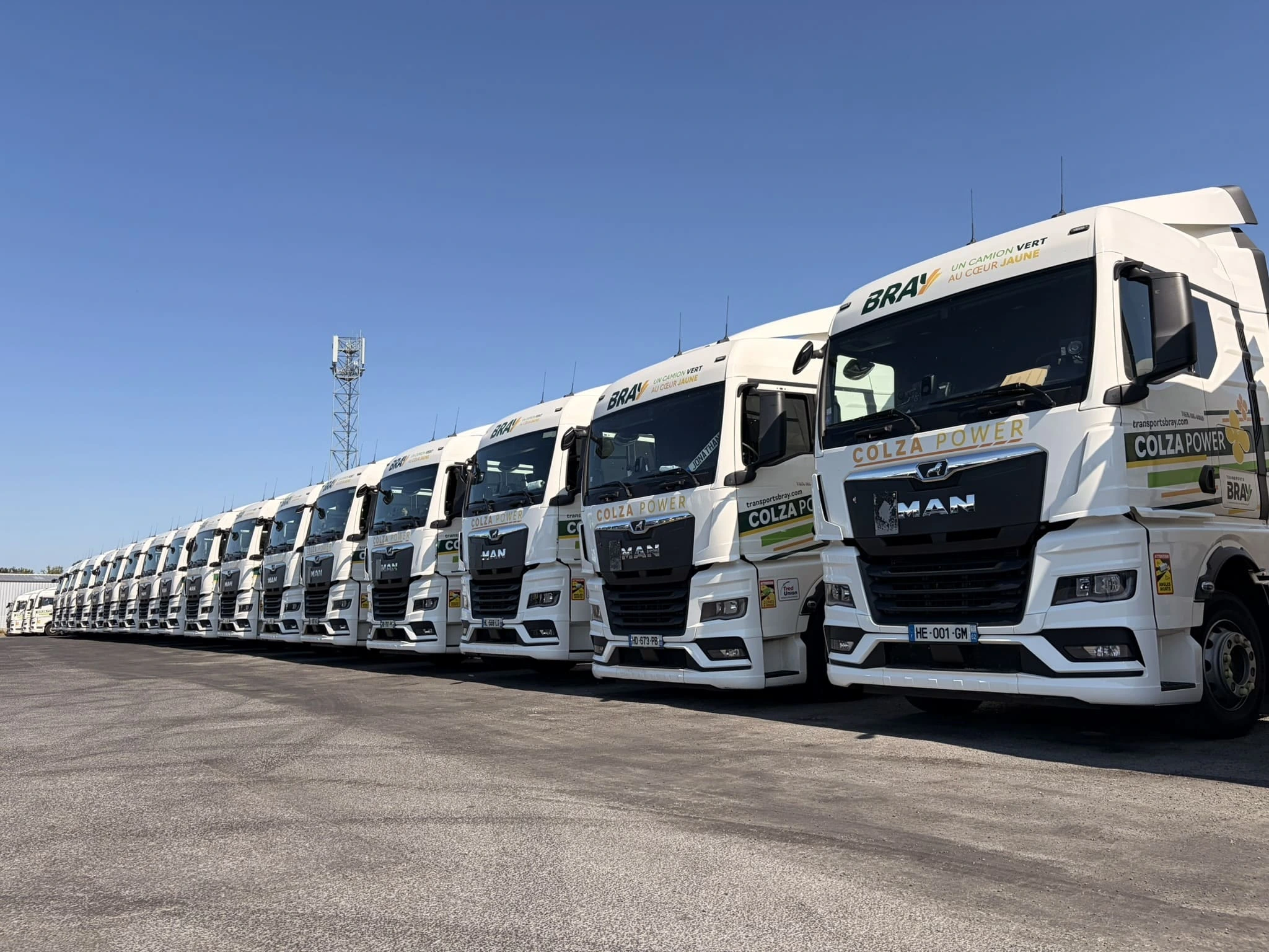 Camions alignés
